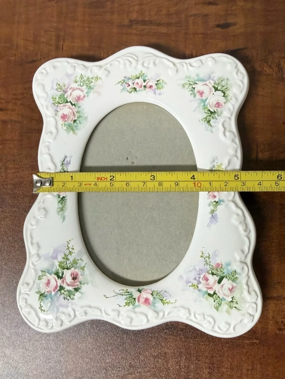 Vintage Terragrafics 1988 Floral Oval Frame